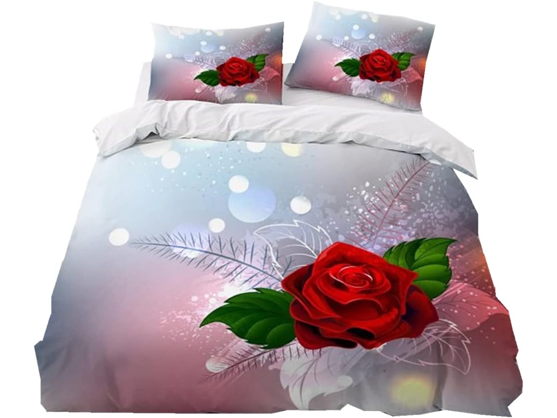 Juego Ropa Cama Estampado Diseño Funda Nórdica Almohada Cama Funda 220x240 Cm 140x200 50x75 200x200