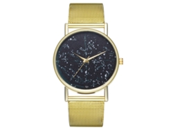 Reloj De Pulsera De Quartzo Con Correa De Malla Moderna Para Mujer Y Hombre