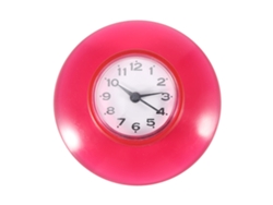 2026 Store-reloj De Pared De Cuarzo Impermeable Con Succión Para Baño Cocina Decoración Rojo
