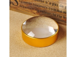 Lupa De Mesa Con Cúpula Dorada De 5x Y 60 Mm Para Lectura, Ayuda A La Lectura Y Pisapapeles.