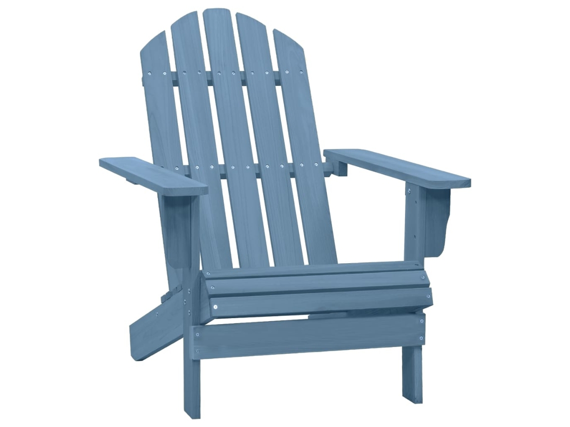 Silla de jardín Adirondack de abeto macizo azul Dkd Home Decor