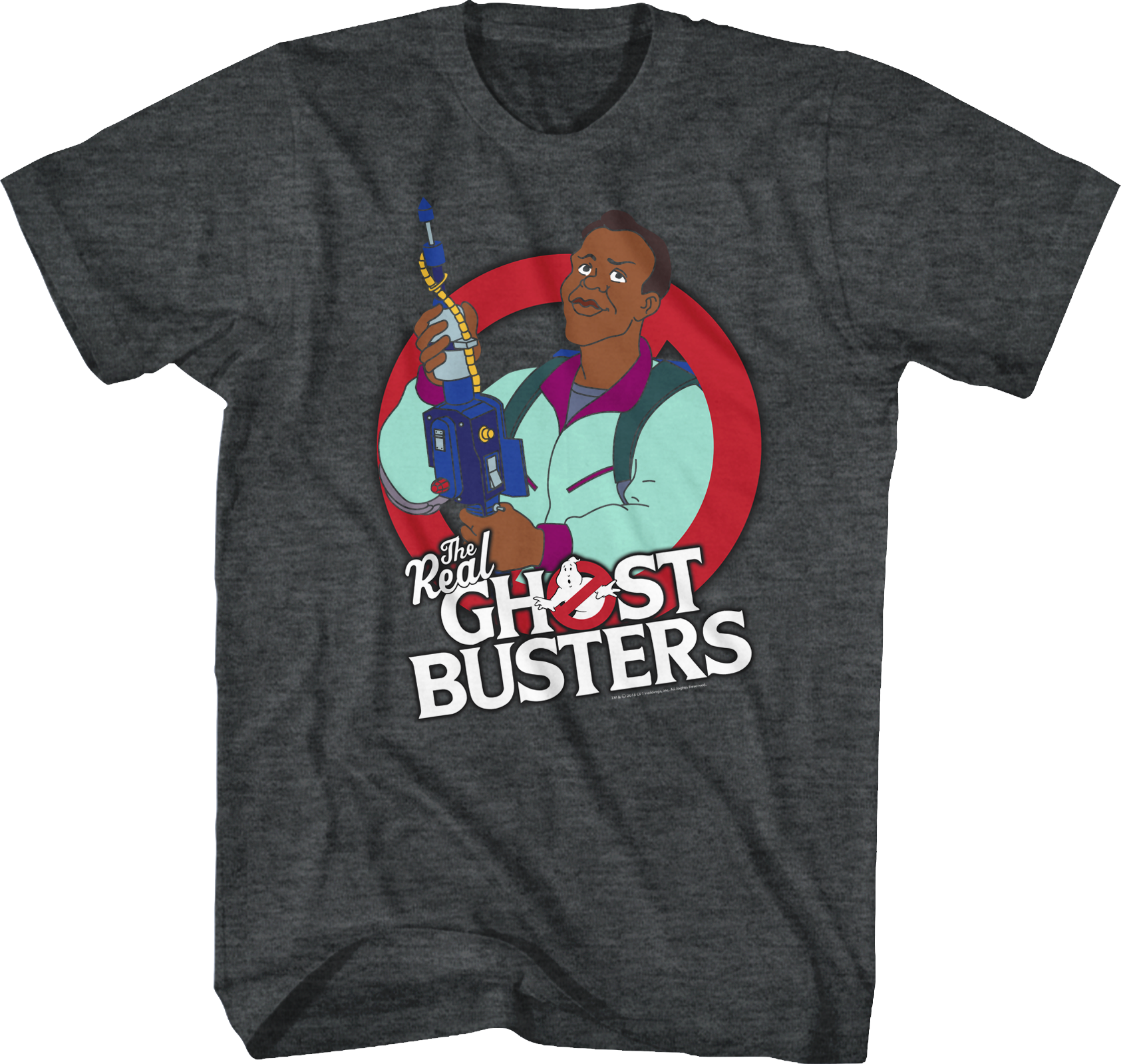 Camisetas Unisex DEEPSTONE Winston Zeddemore Real Ghostbusters brezo negro (L)