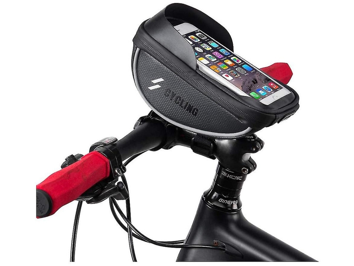 Bolsa para cuadro de bicicleta, impermeable, con pantalla táctil, de gran capacidad, para manillar Gusshious