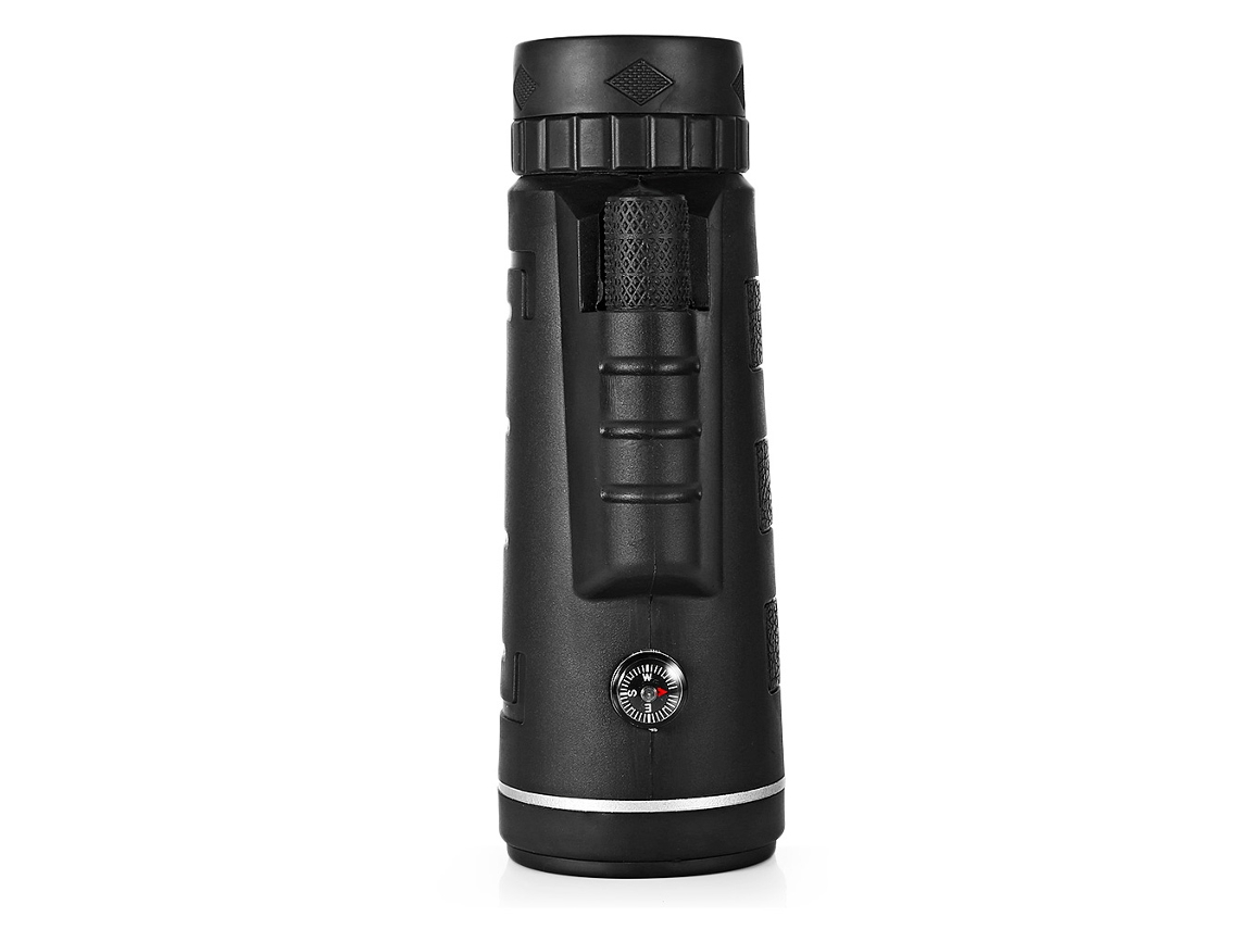 Monocular para exteriores 40x60 con Bak4, prisma HD y brújula integrada para actividades al aire libre.