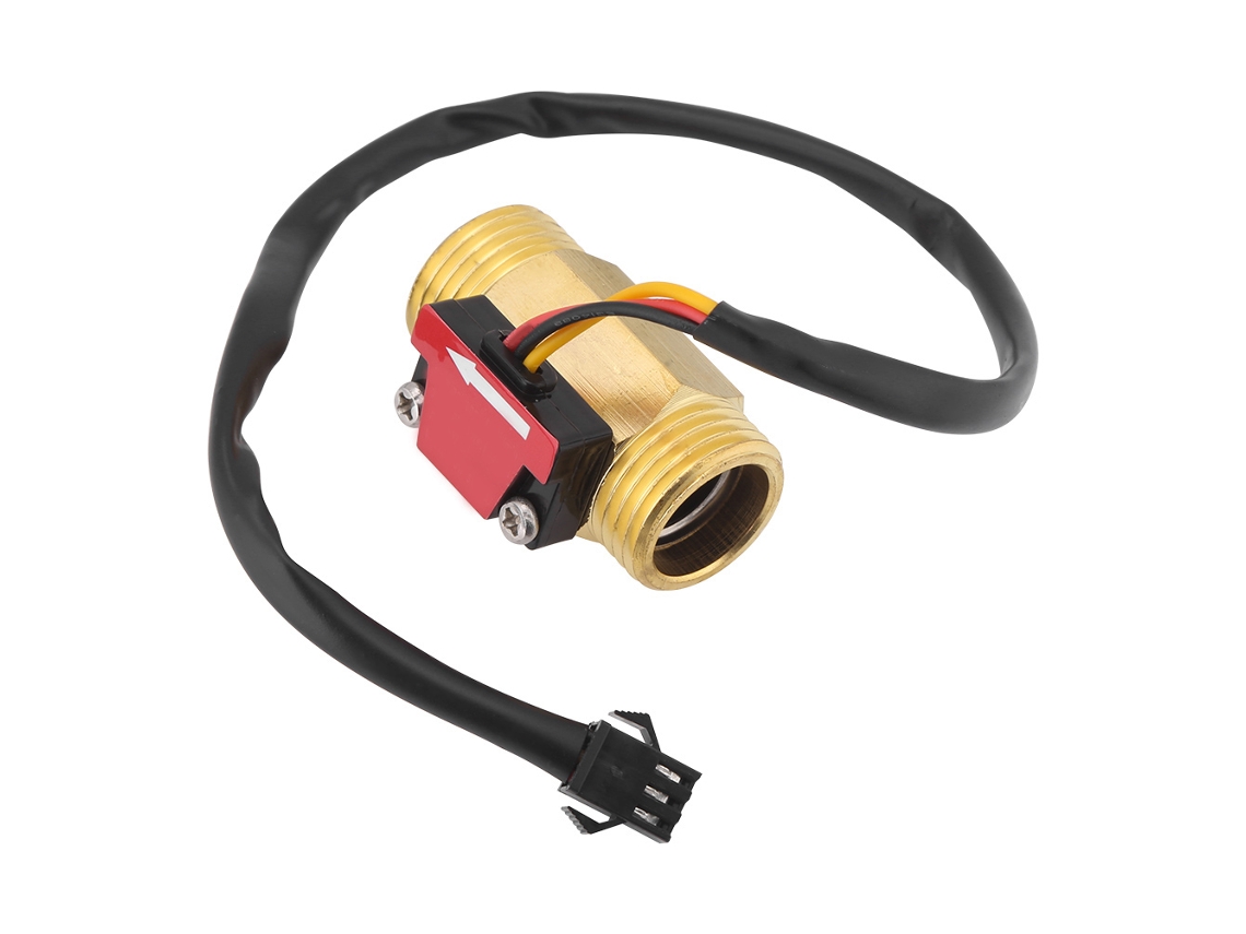 Sensor Magnético De Flujo De Agua 1-25 L/min, Interruptor De Rosca G1/2, Metal Duradero De Alta Precisión.