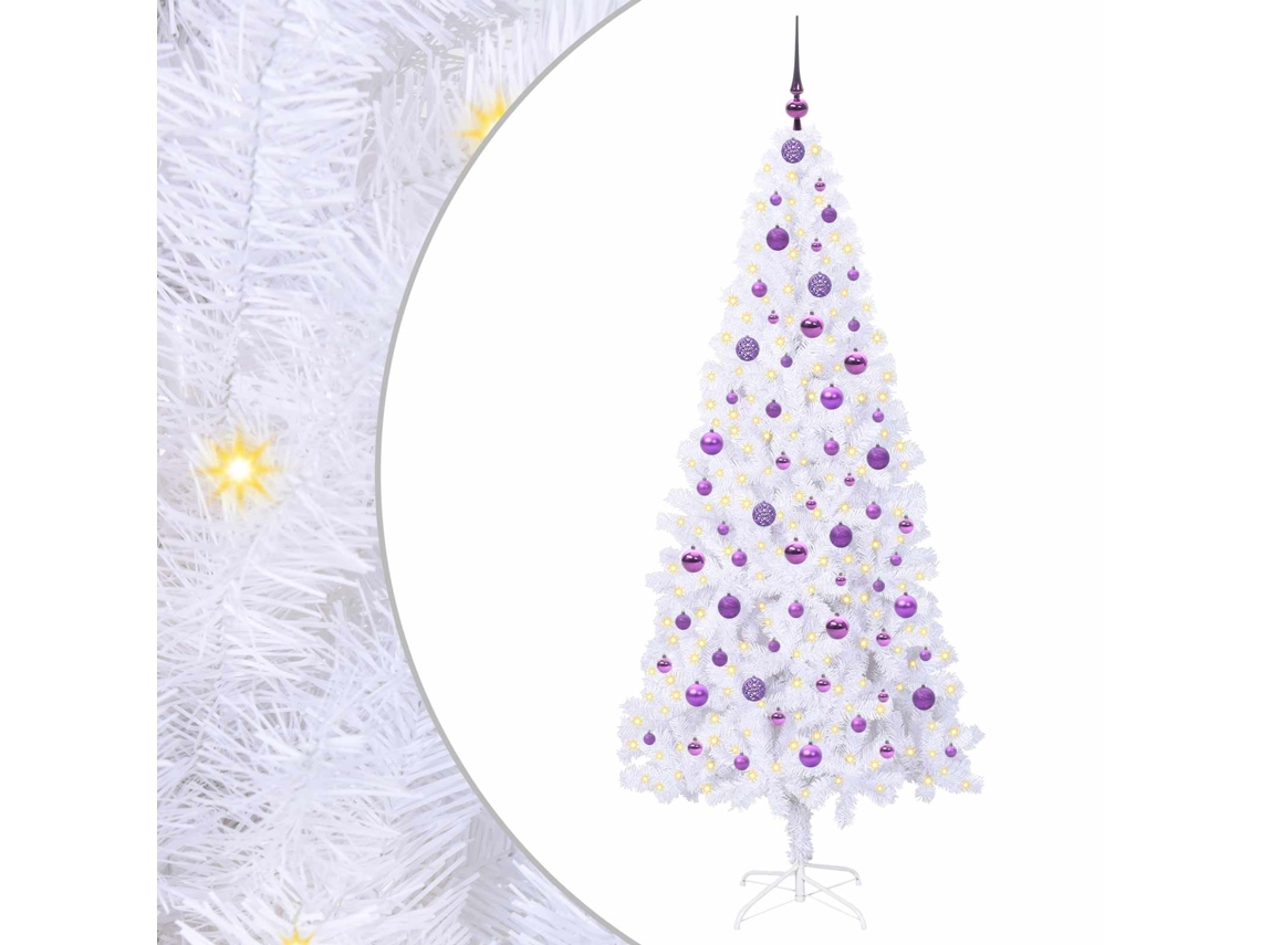 Decoración navideña de PVC blanca Vidaxl (210 cm)