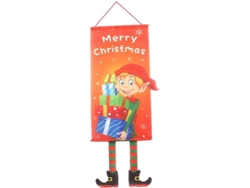 Adornos navideños colgantes con bandera para el porche, puerta de entrada, decoración navideña, Feliz Navidad para el hogar