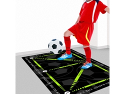 Tapete de entrenamiento de fútbol para todos los niveles, entrenamiento de agilidad y zancada, 40 x 60 cm Chrui (Verde con letras)