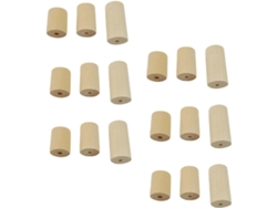 Juego De 60 Cuentas Redondas De Madera Maciza Natural, Tubos Redondos De 25-40 Mm, Cuentas Espaciadoras Para Bricolaje.