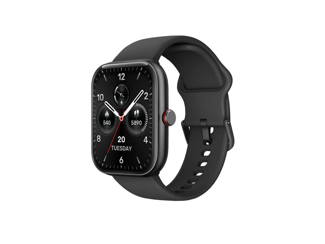 Reloj inteligente Bestvite IDW20 con asistente de voz, reloj de fitness de 1,91 pulgadas para iOS y Android, color negro