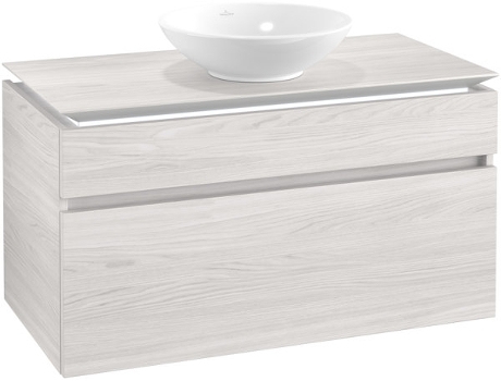 Villeroy &amp Boch Legato Vanity unit B572 1000x550x500mm centrada en el lavabo iluminación LED