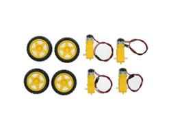 4 Neumáticos De Plástico Para Coche Robot Rc Inteligente Diy Con Motor Dc36v