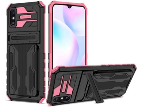 Funda Xiaomi Redmi 9A HFS-HOUSE con Soporte (Rosa)