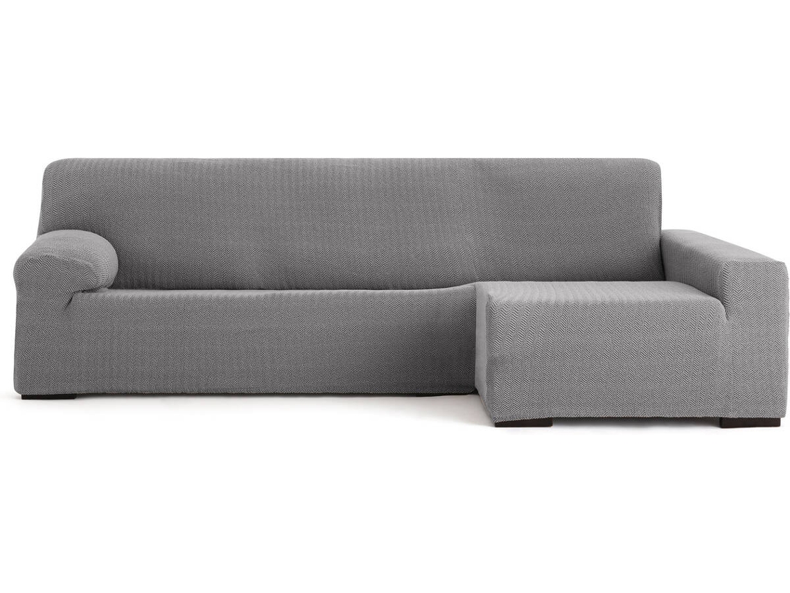 Funda de Chaise Longue Derecha EYSA Premium Jaz Tejido Multielástico (360 x 180 x 120 cm - Poliéster y Algodón - Gris)