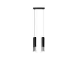 Sollux Sl.0941 Lámpara Colgante Loopez 2 Negro Cromo