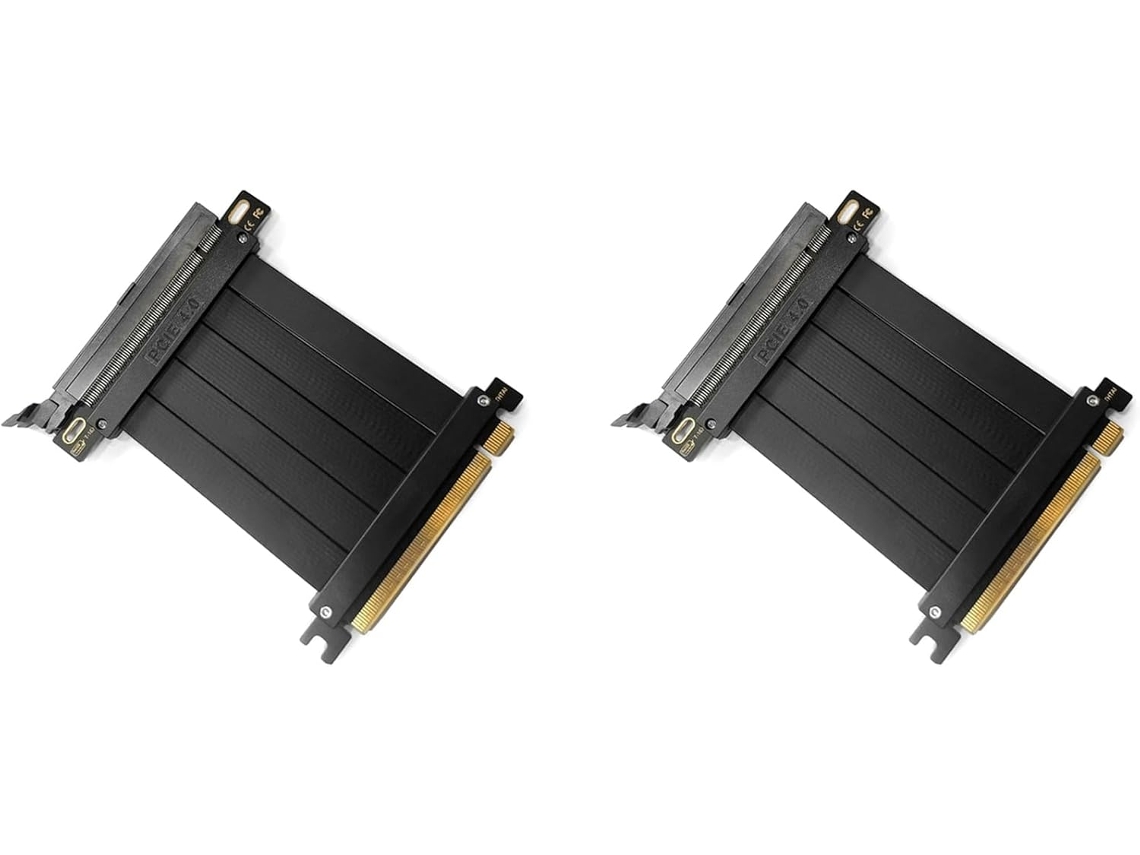 2x Pci E 4.0 De Velocidad Completa, 16 Puertos De Extensión Para Tarjeta Gráfica, Adaptador De Cable De 180 Grados Y 10 Cm.
