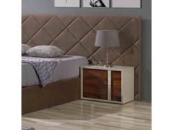Mesita de Noche BAZAR MONDIALE Nalu (Beige - Lacado - 60x40x45 cm)