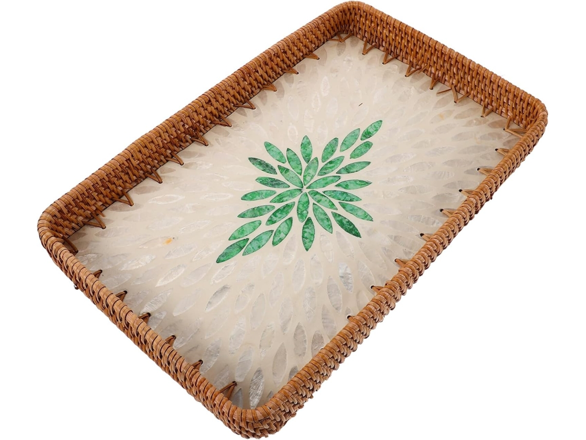 Plateau Tressé Para Salle De Bain Y Décoration Intérieure De Présentation Décoratif Con Motif U...