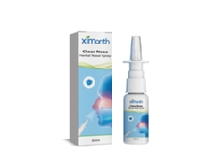 Spray nasal herbal calmante para un alivio rápido.