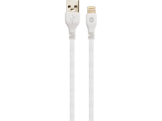 Cable GOODIS Flat (USB - Lightning - 1 m - Blanco)