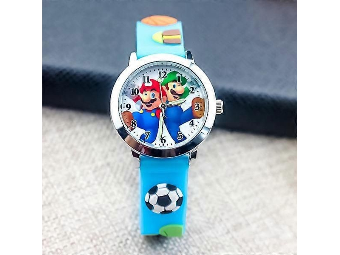 Relógio Infantil De Silicone Do Super Mario, Relógio Eletrônico De Quartzo Com Desenho Animado.