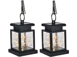 Lámpara Solar Led Impermeable De Estilo Vintage De 2 Piezas