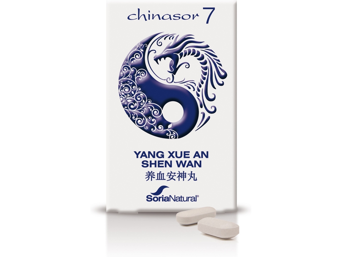Complemento Alimentar SORIA NATURAL Chinasor 7 Yang Xue An Shen Wan 30 Comprimidos