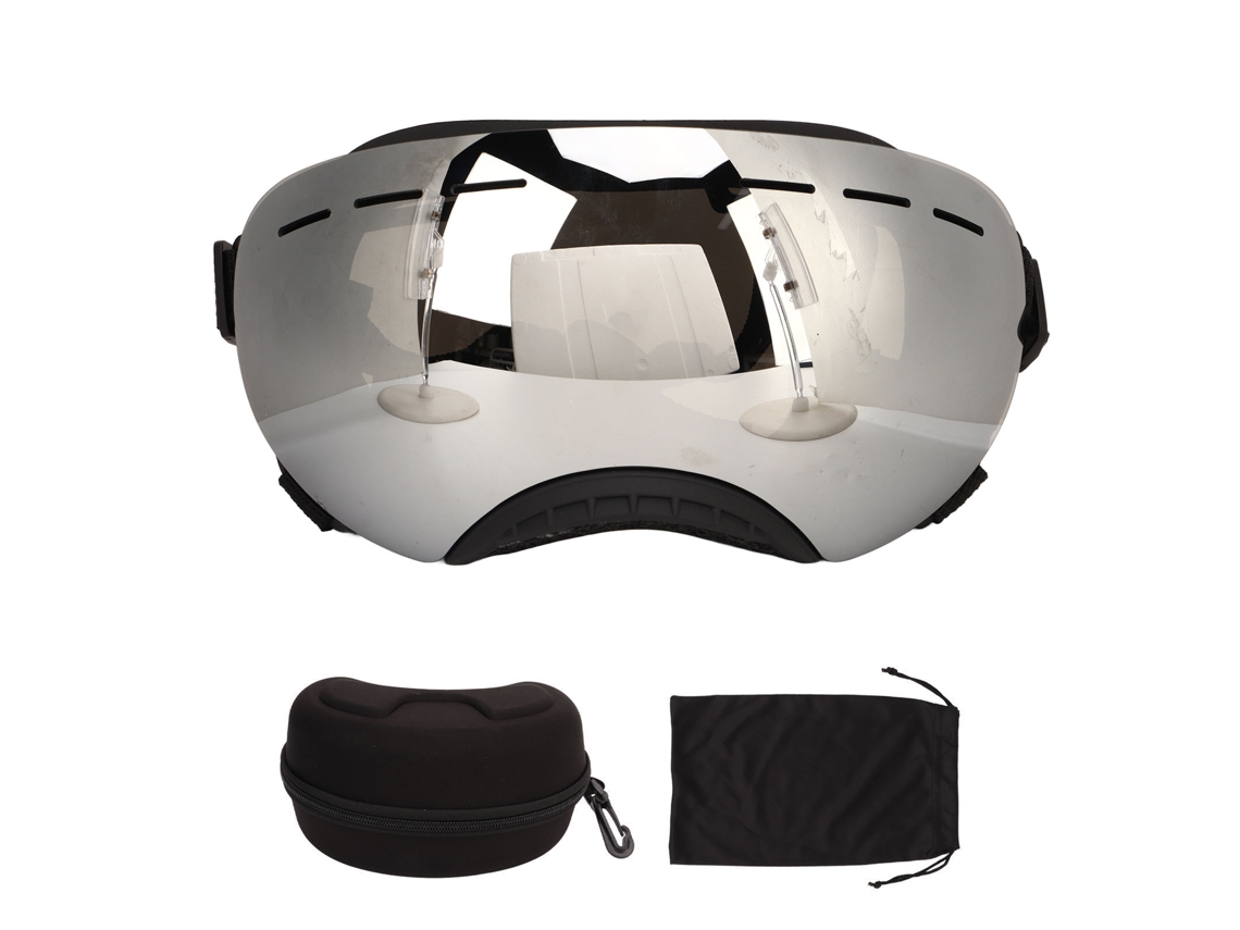 Gafas De Sol Para Perros Con Marco Negro Lentes Plata Protección Uv Viento Polvo Correa Ajustable Para Perros Medianos O Grandes