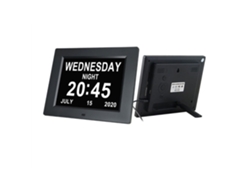 Reloj calendario digital con pantalla grande y atenuación automática