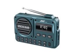 Radio FM portátil con batería recargable, compatible con USB, tarjeta TF, reproductor MP3, auriculares, Bluetooth y receptor FM. Viewleaf