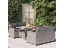 Conjunto de piezas. Este Jantar Para Jardim Vime Pe E Acácia Maciça Dkd Decoración Del Hogar