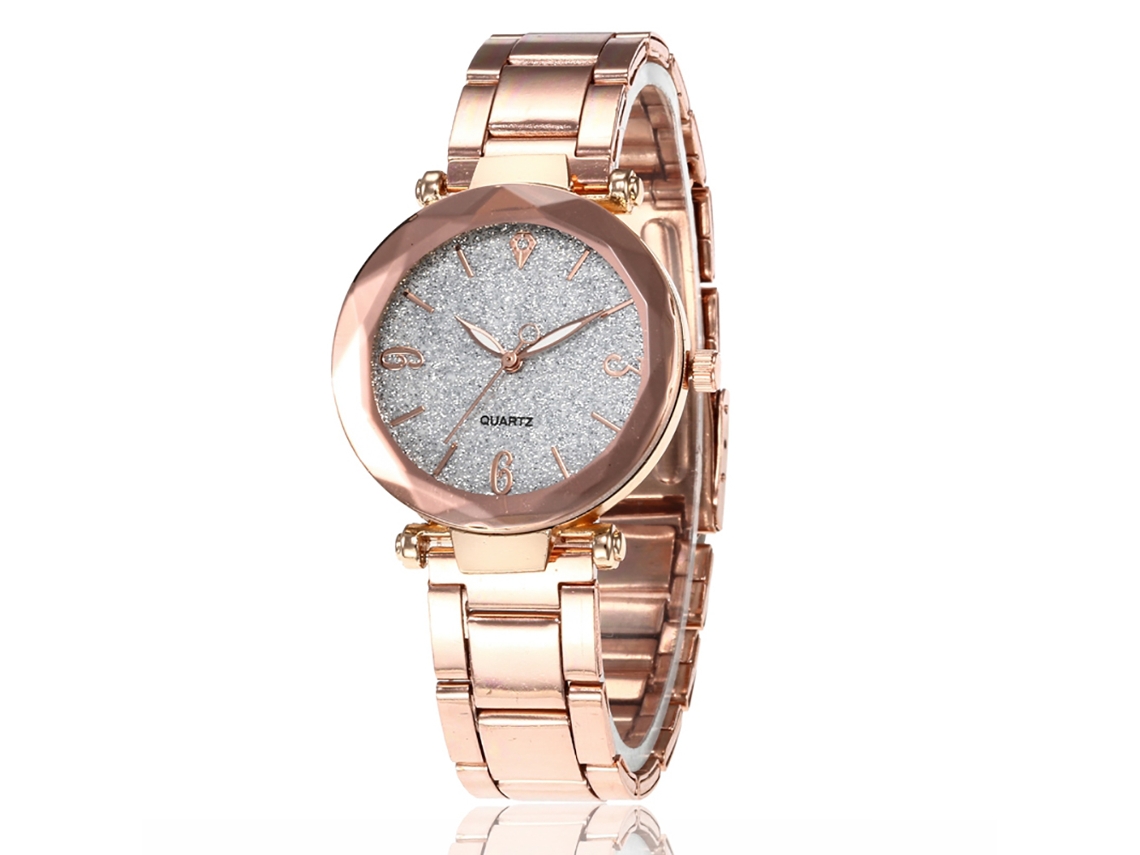 Elegante Y Moderno Reloj De Cuarzo Para Mujer Con Brazalete De Acero, Reloj Casual, Regalo (blanco)