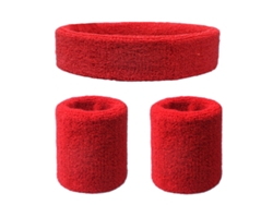 Diadema y 2 muñequeras elásticas, banda para el sudor antideslizante, banda de soporte para la muñeca para correr, fútbol y tenis