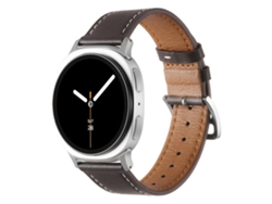 Correa para Samsung Galaxy Watch 8 / 8 Classic - Piel auténtica con hebilla de acero inoxidable plateada