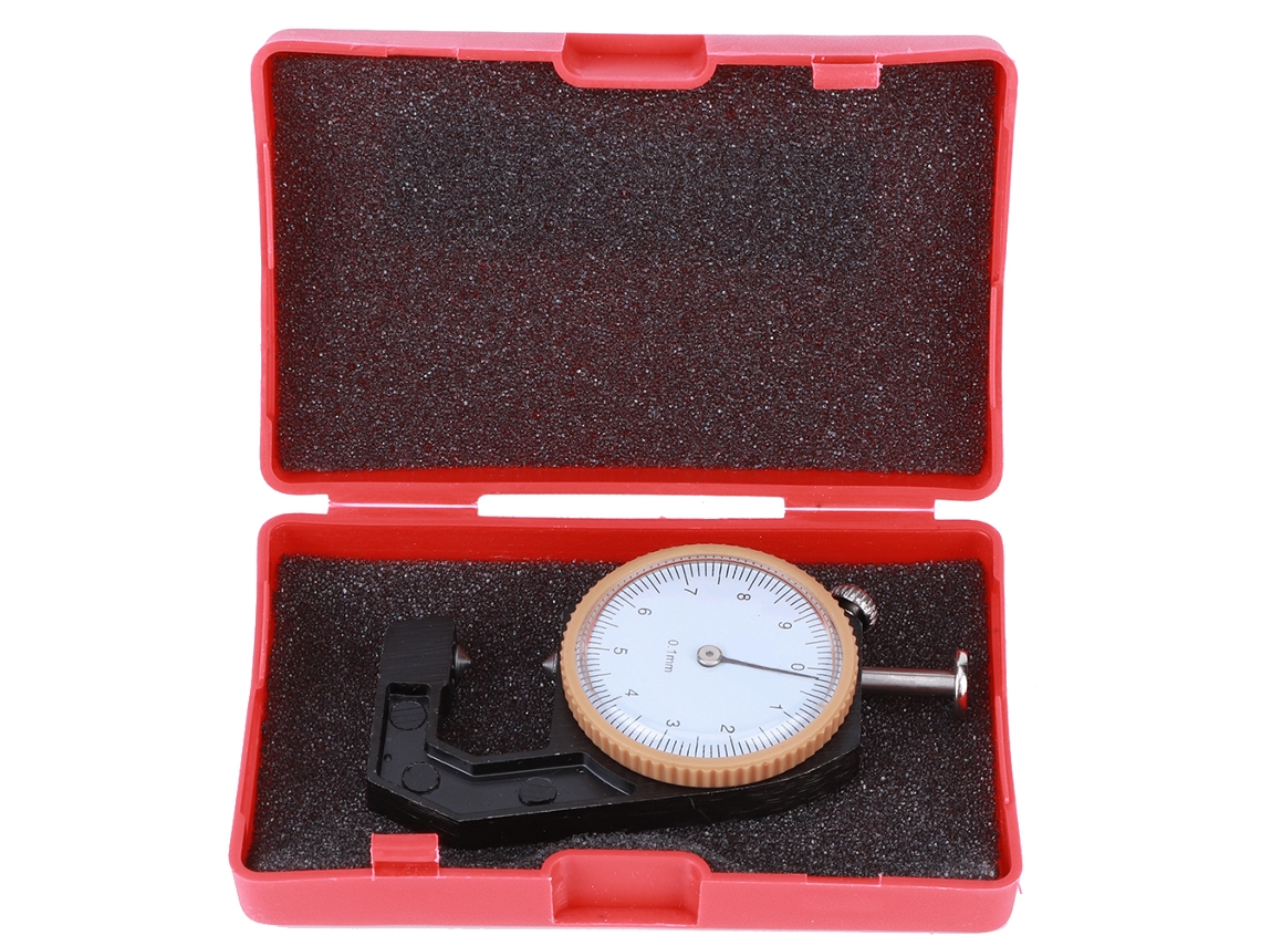 Calibre De Grosor Negro Portátil Preciso Medir Joyería Cuero 0-10mm Cabeza Cónica Herramienta De Medición