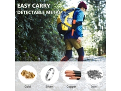 Detector De Metales Portátil E Impermeable Con Función De Detección De 360° Y Estuche De Transporte Para Exploración Al Aire Libre.