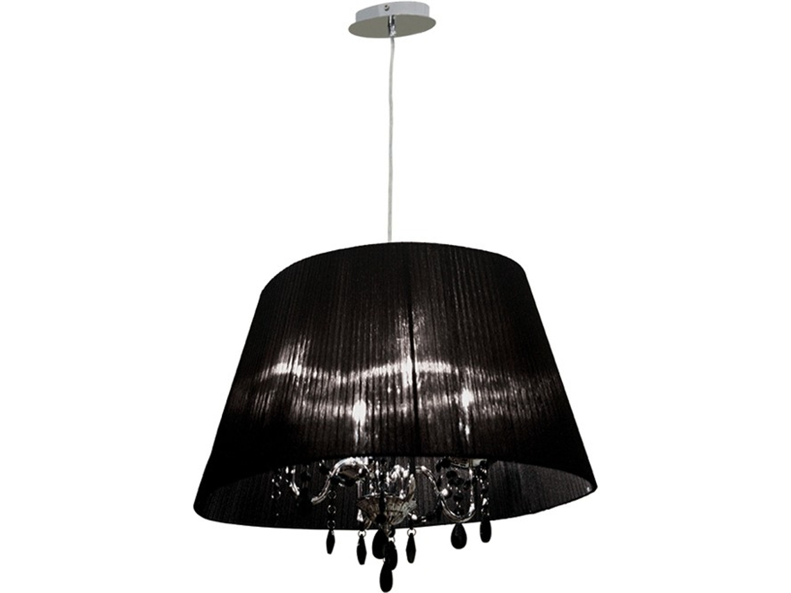 Lámpara de Techo Olímpia Pequeña 4Xe14 C.56Xl.36Xalt.Reg.Cm Negro/Cromado FERRIMEX