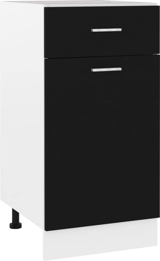 Armario Inferior Con de cocina vidaxl aglomerado negro 40x46x815 cm drawer bottom cabinet 801213 40 46 81.5