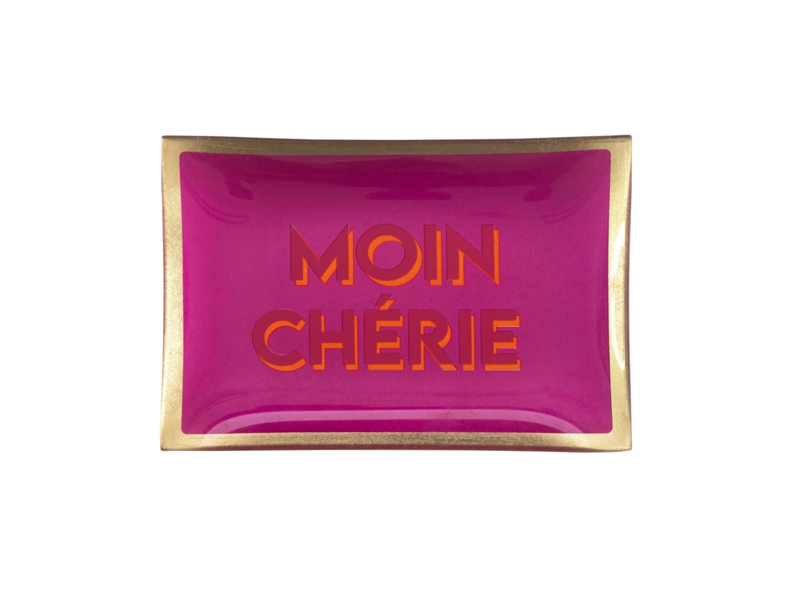 Piatto Rettangolare Decorativo Gift Company Platos Love Moin Chèrie Vetro
