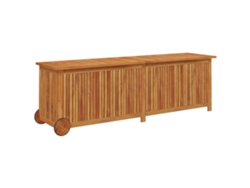 Caja de almacenamiento para jardín de acacia maciza con ruedas MAISON EXCLUSIVE (150x50x58 cm)