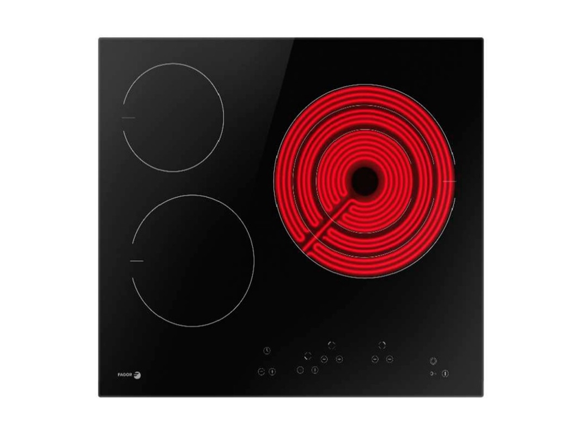 Placa de Vitrocerámica FAGOR 3VFT-330AC (Eléctrica - 62 cm - Negro)