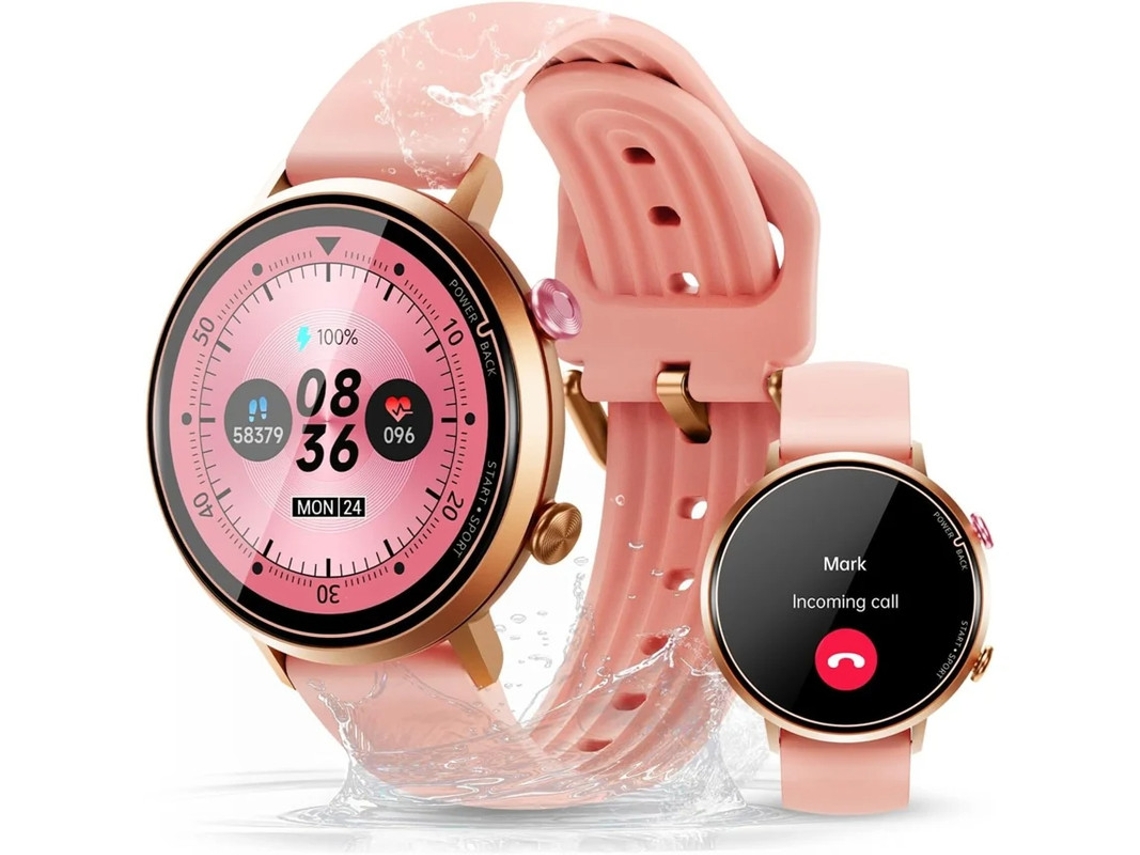 Reloj inteligente para mujer, pantalla AMOLED de 1.32", más de 100 modos deportivos, resistente al agua, podómetro, reloj conectado Yizhood