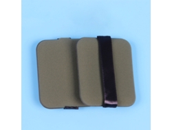 Borla De Polvos De Doble Cara Para Maquillaje - Rectangular Verde Oscuro
