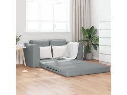 Sofá Cama De Piso 2 En 1 Gris Claro 148x71x83 Cm Tela Wsd512804