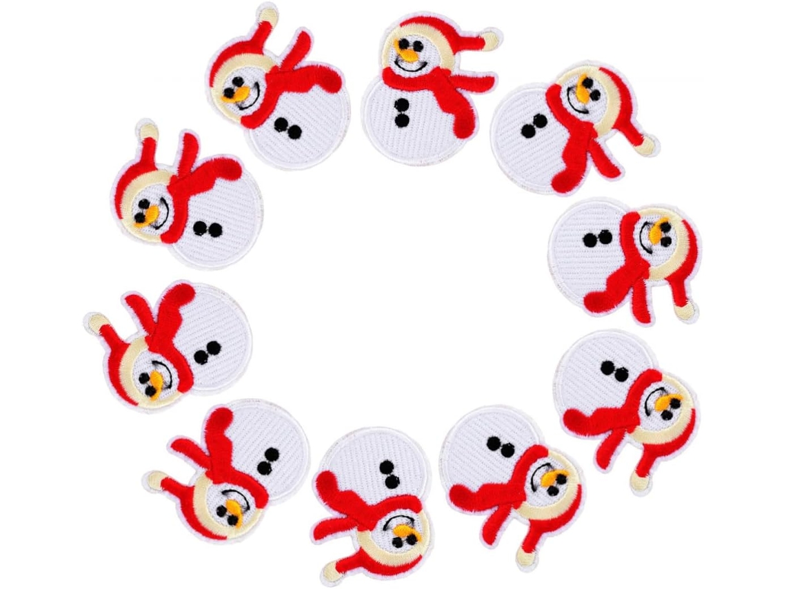Poliéster Parches Navideños, Blancos, Bonitos,