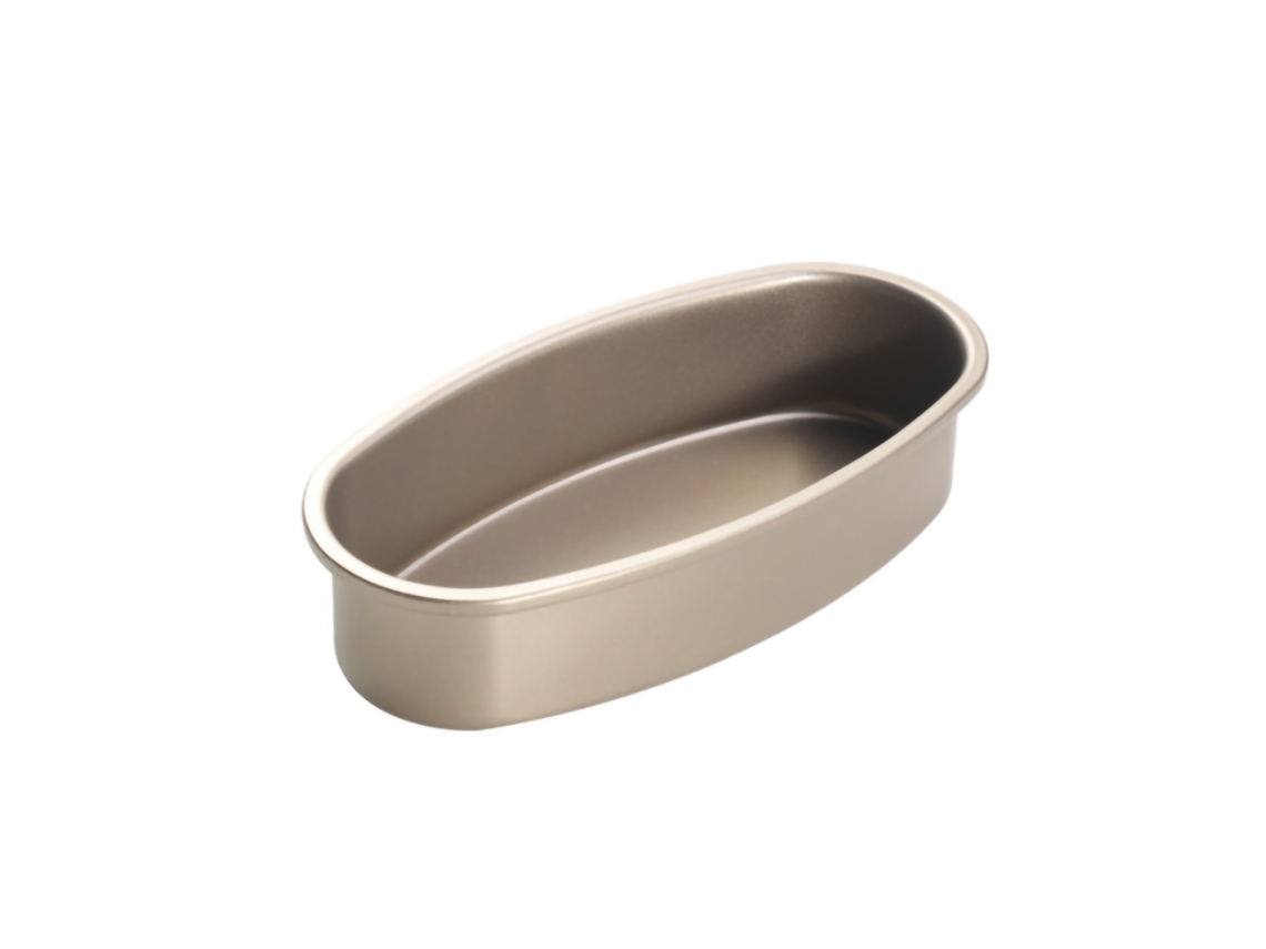 Molde Ovalado De Acero Al Carbono Para Tarta De Queso Con Revestimiento Antiadherente Para Horno, 23 X 12 X 5 Cm.