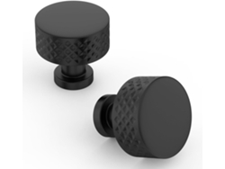 Asidrama Juego De 10 Pomos Zinc Negro Mate Para Armarios Cocina Y Cajones Cómoda, Fácil Instalación, Duradero