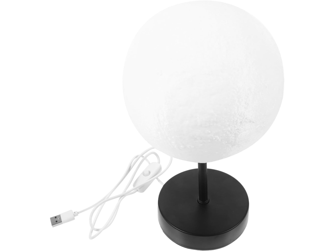 Lámpara de mesilla, luminaria decorativa para dormitorio, con puerto USB SFUSHOS