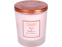 Vela COLLINES DE PROVENCE Perfumada Duos Rosa Hibisco 180Gr