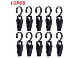 Pinzas De Ropa Giratorias 360 Grados Resistentes Al Viento Para Colgar Sombreros Toallas Ropa Interior 10/20 Pcs 10 Piezas Negras